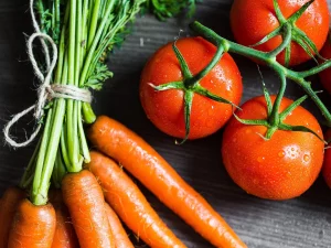 carrots and tomatoes