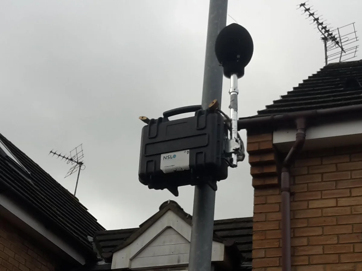 black boxes on lamp